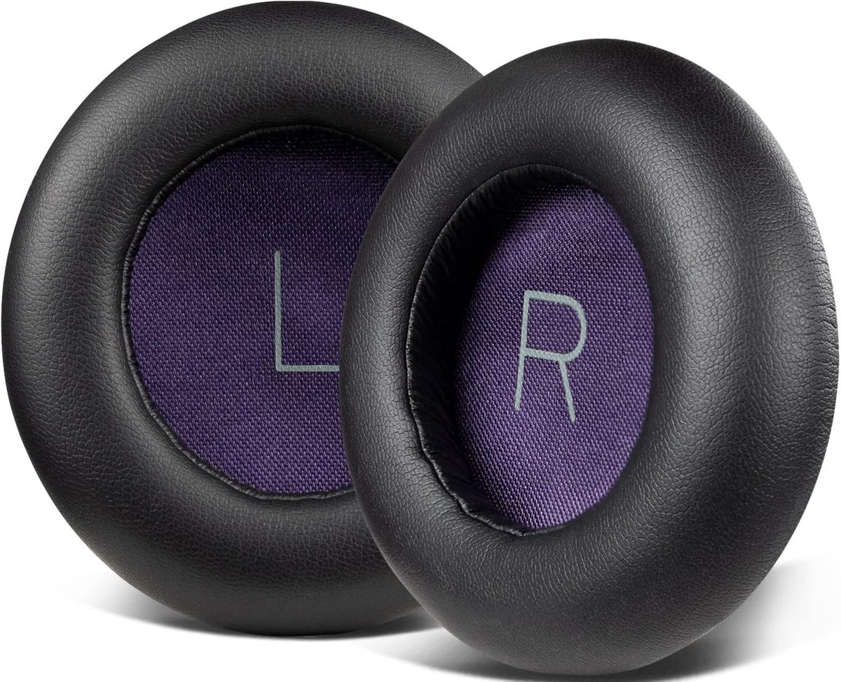 Vervangende Oorkussens voor Draadloze Noise Cancelling Hoofdtelefoon, Geheugenfoam en Geluidsisolatie, Zacht Kunstleer (Zwart)