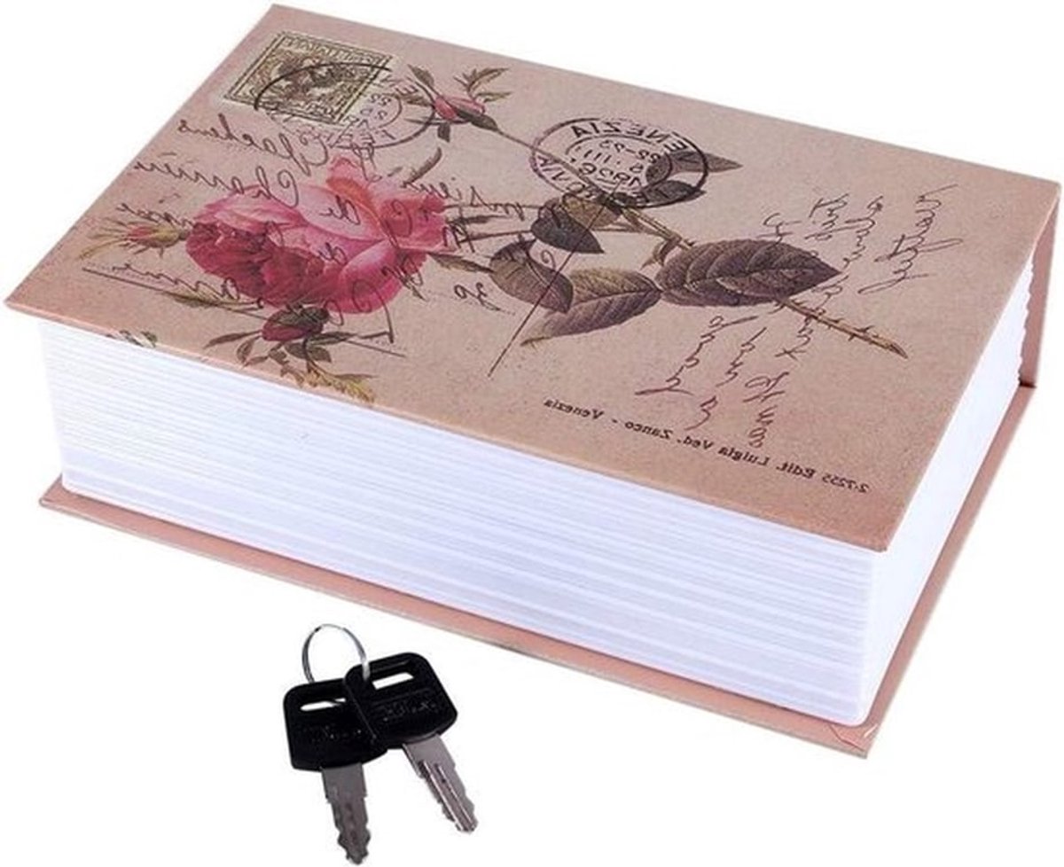 Boekkluis - Geld bewaren - Roze - Beveiliging - Sieraden - Geschikt voor thuis - Roze - Woordenboekkluis Boek Geld Sieraden Doos Contant Geld Veiligheidskluis