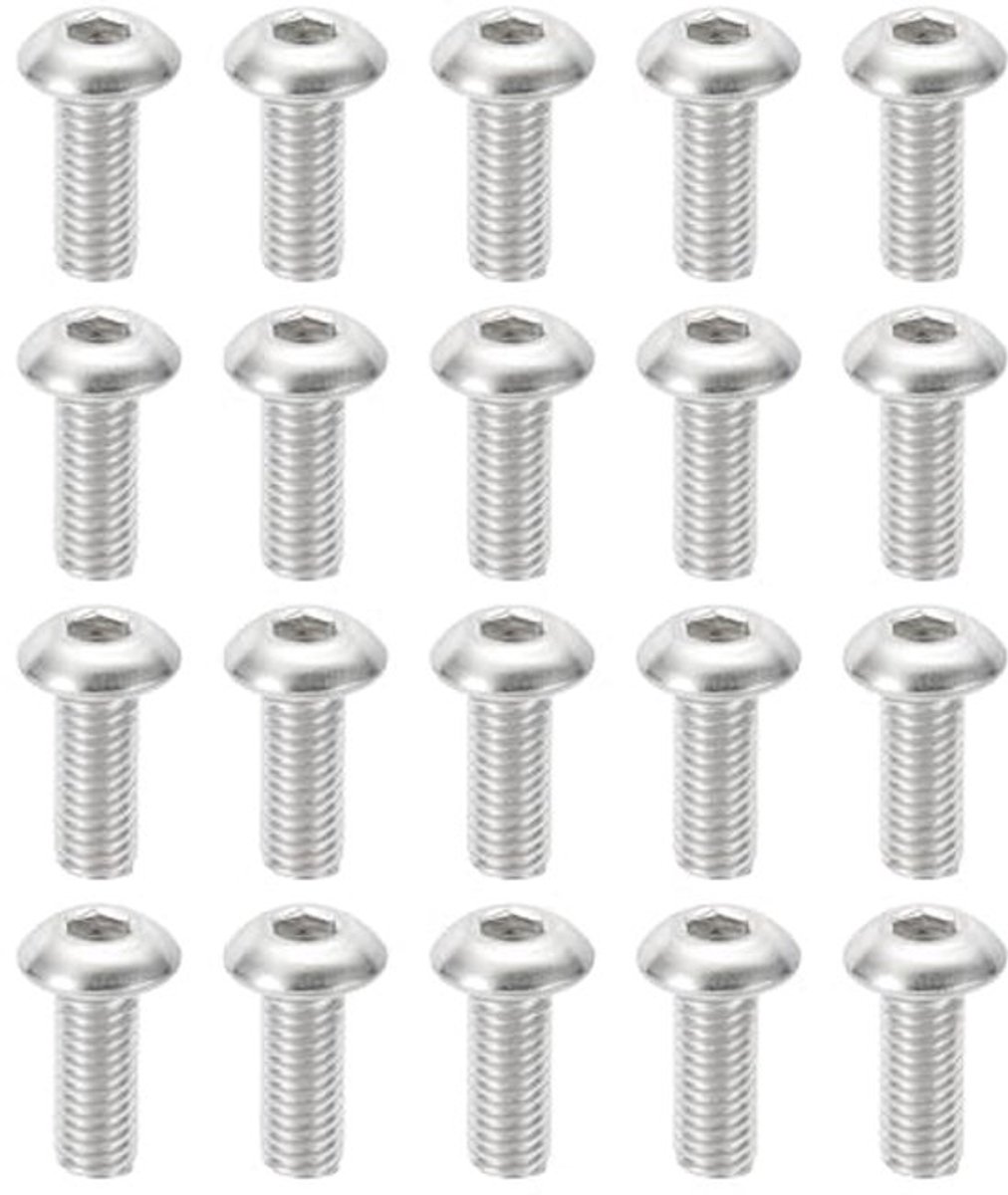 #10-32x1/2" Hexaansluitkop Schroeven - 20pcs RVS 304 Volledige Draad Fijn Draad