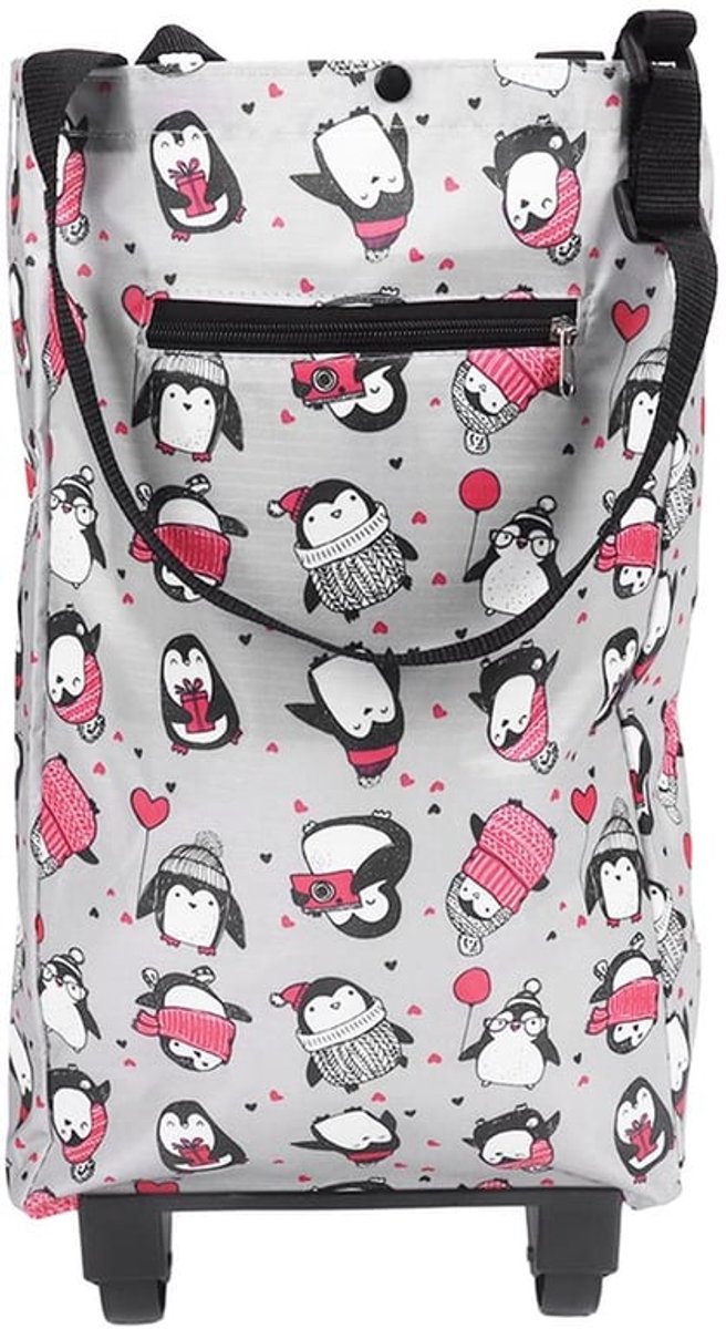 Boodschappentrolley, opvouwbare, verwijderbare boodschappentas, 2-in-1 trolleytas en boodschappentas voor dames, multifunctionele boodschappentrolleytas voor het winkelen of vervoeren van goederen