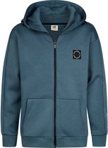 Petrol Industries - Jongens Scuba hoodie met rits staal - Blauw - Maat 152