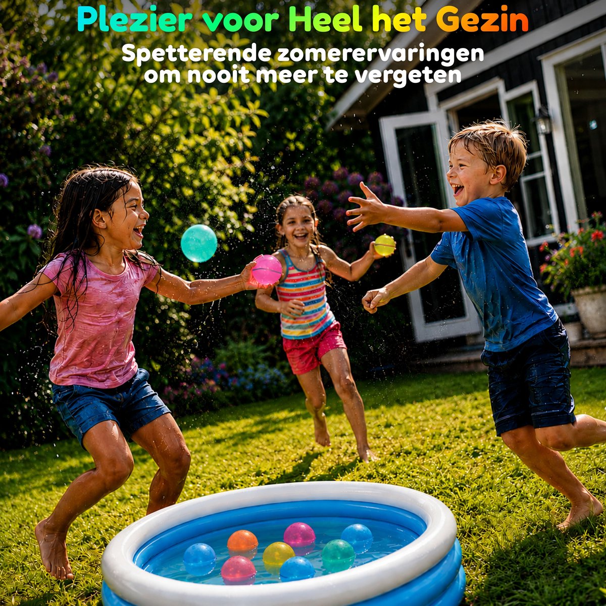 cozy.® Herbruikbare Waterballonnen Pro XL 2026 - Complete Familie Set - 20 Stuks + Opvouwbare Emmer - Zomers Waterspeelgoed - Extra Groot, Zelfsluitend & Duurzaam - Inclusief E-book met Spelideeën - Splashbal - Camping, Tuin & Vakantie Spelletjes — afbeelding 5