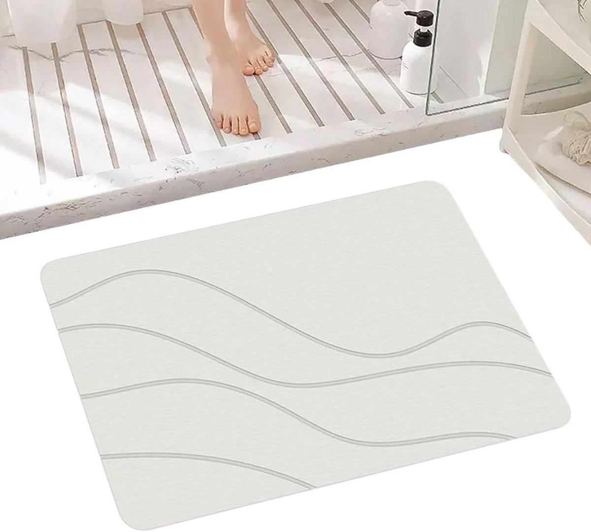 Badmat Anti-slip - Douchemat Vloermat - Veiligheid Thuis - Super absorberend - 40x60 cm - Wit