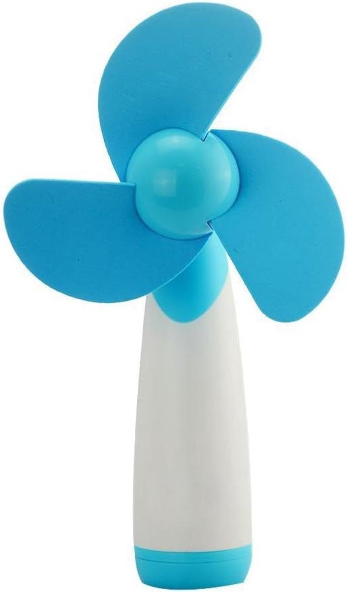 Handventilator - Draagbare Koeler - Persoonlijke Verkoeling - Zachte Sponsbladen - Compact Formaat - Blauw Roze