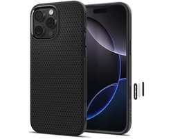 Spigen Liquid Air T MagFit Hoesje Geschikt voor Apple iPhone 16 Max - Back Cover Flexibel TPU Matte Zwart