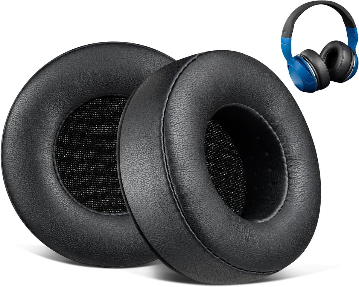 Earpads voor Skullcandy Hesh & Hesh 2 Draadloze Over-Ear Hoofdtelefoon met Zacht Kunstleer, Extra Dikke Kussens en Comfortabele Pasvorm (Zwart)