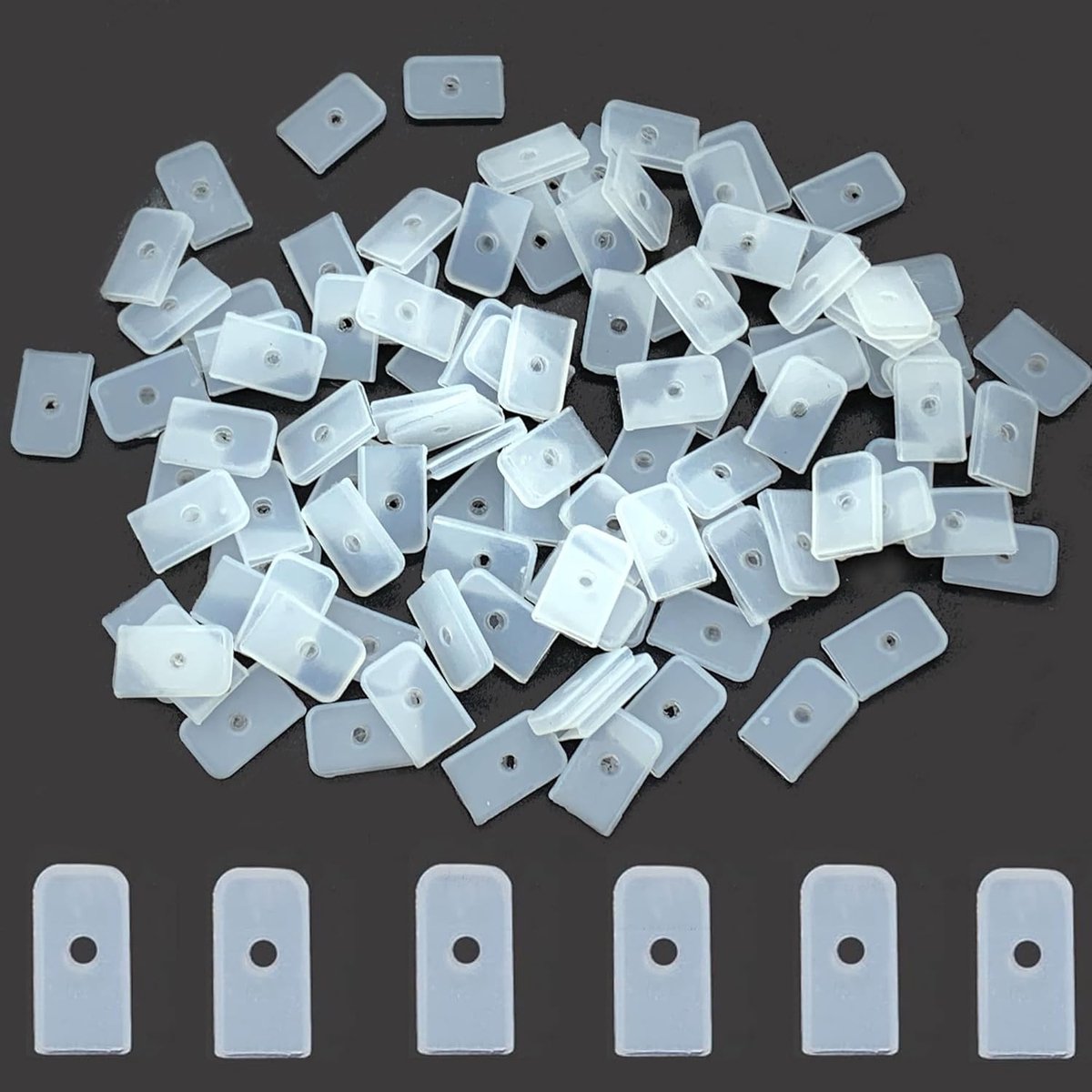 Set van 100 Siliconen Eindkappen voor Corsetten en Bruidsjurken - Ondersteuning en Vormgeving van Kleding, Corset Shapewear Bandjes (Wit, 8mm)