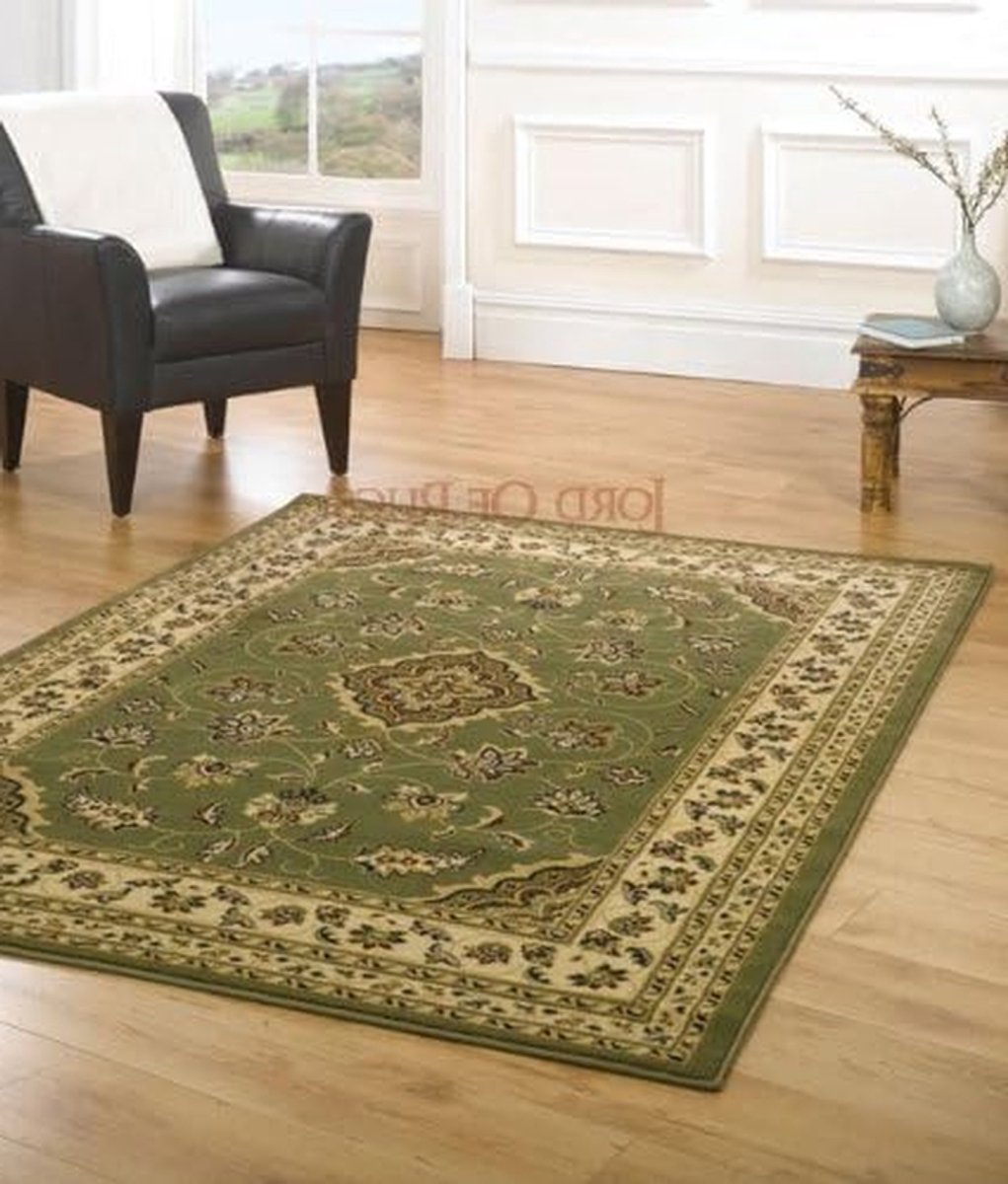 Traditioneel Vloerkleed - Groen Tapijt - Woonkamer Decoratie - Warmte-set Polypropyleen - 200 x 290 cm - Groen