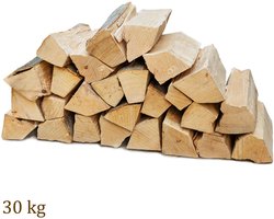 Brandhout, 30 kg voor kachels, open haarden, vuurkorven en barbecues, beukenhout, 25 cm, Flameup
