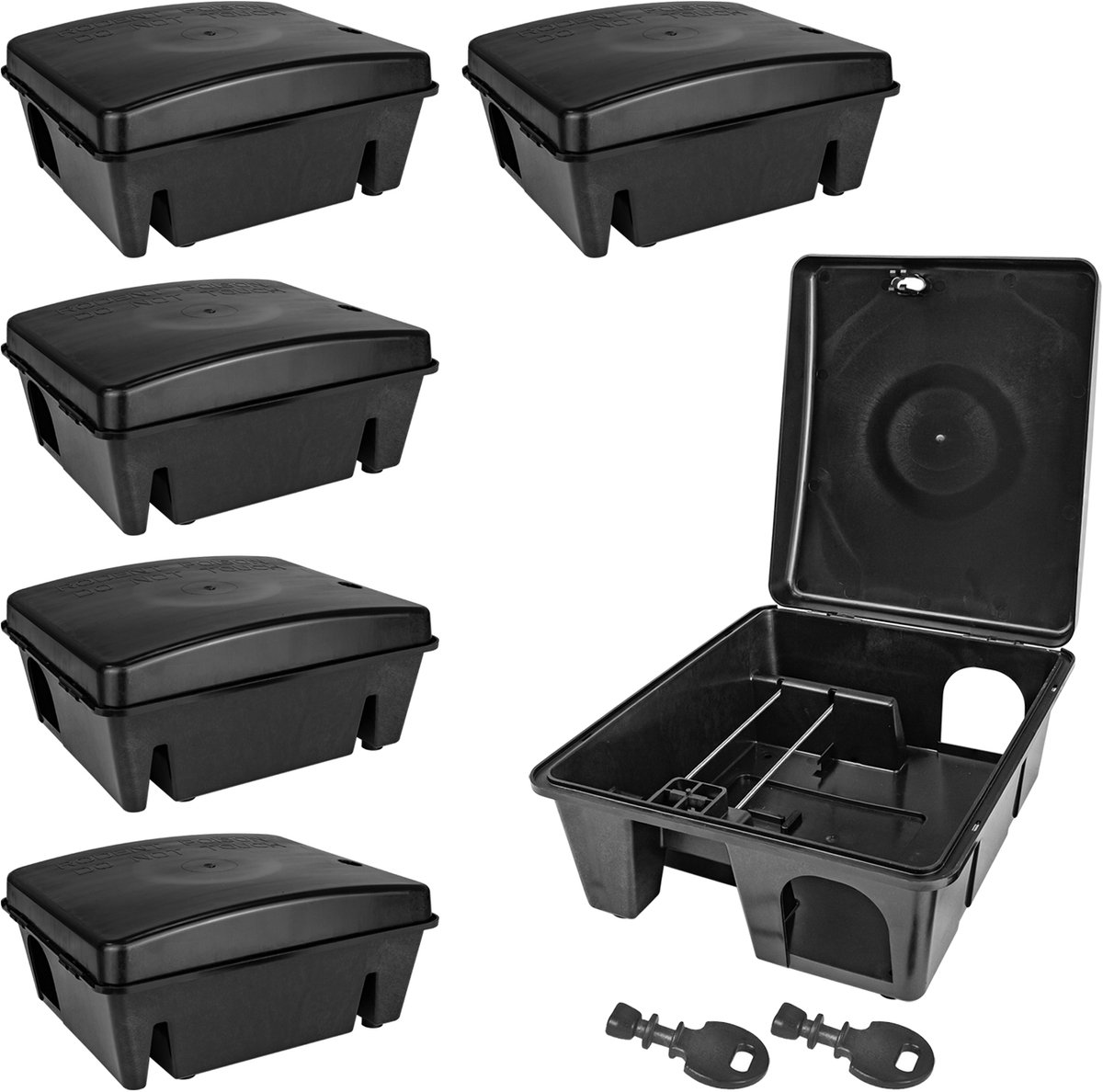6x aasstation ratten muizen aasdoos tuin muizenval ratten aas doos doos rattenval ratten aas station kinderen huisdier veilig muis doos aas doos cadeau Petigi