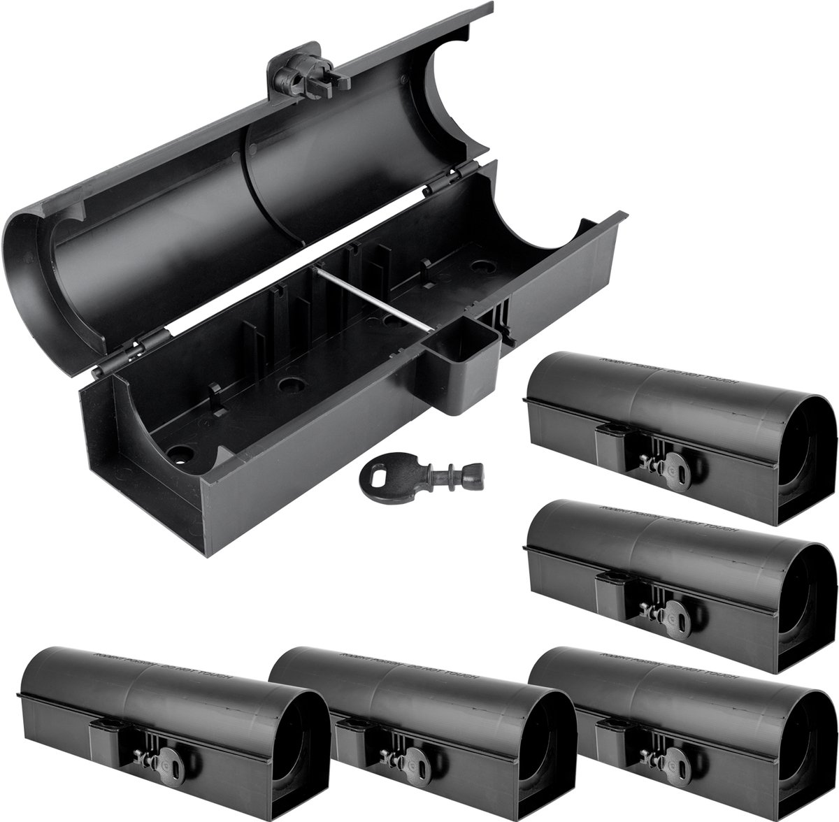 6 x Aasstation Rattenset Aasbox Tuinpijp Muizenval Muizen Rattenaasbox Rattenaasstation Rattenval Kinderen Huisdierveilig Aasbox Petigi