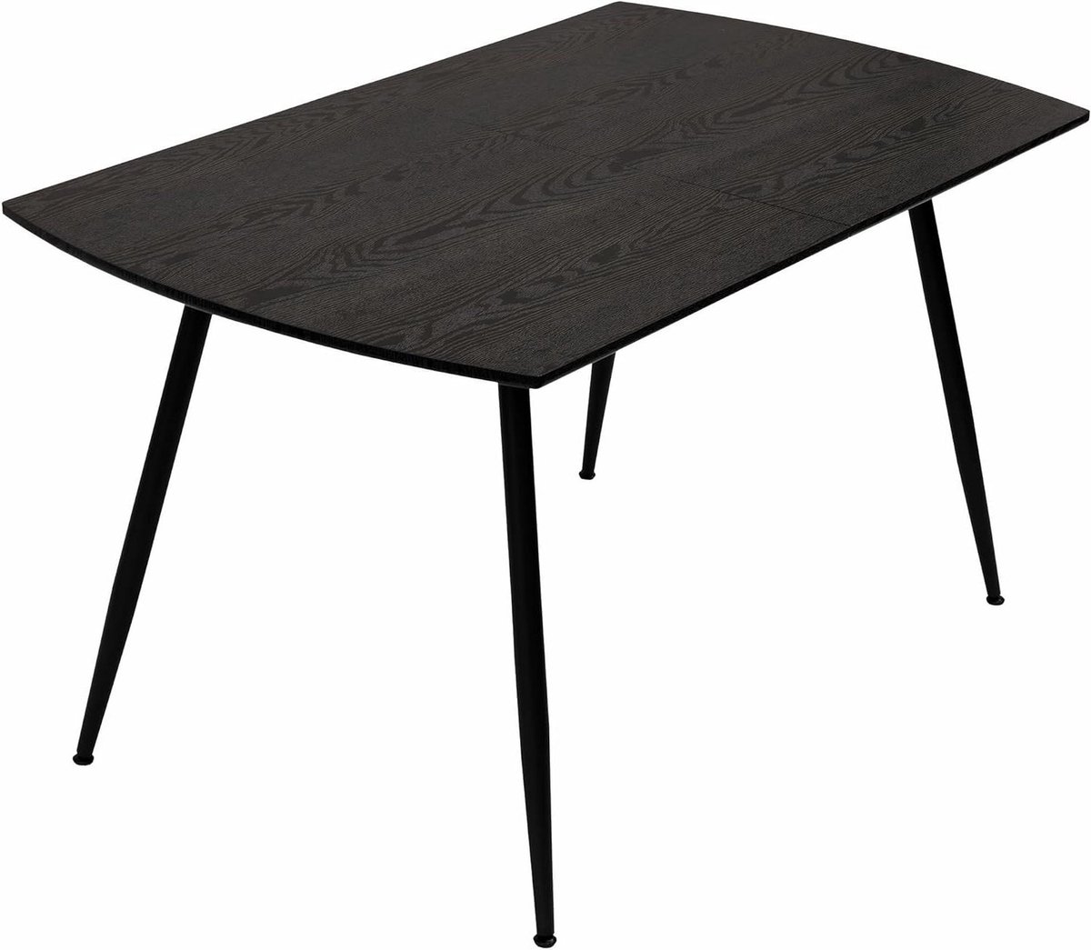 Uittrekbare Eettafel - Uitschuifbare Tafel Keuken - Gezellig Eten - Verstelbaar Tafelblad - 140-180 x 80 cm - Zwart