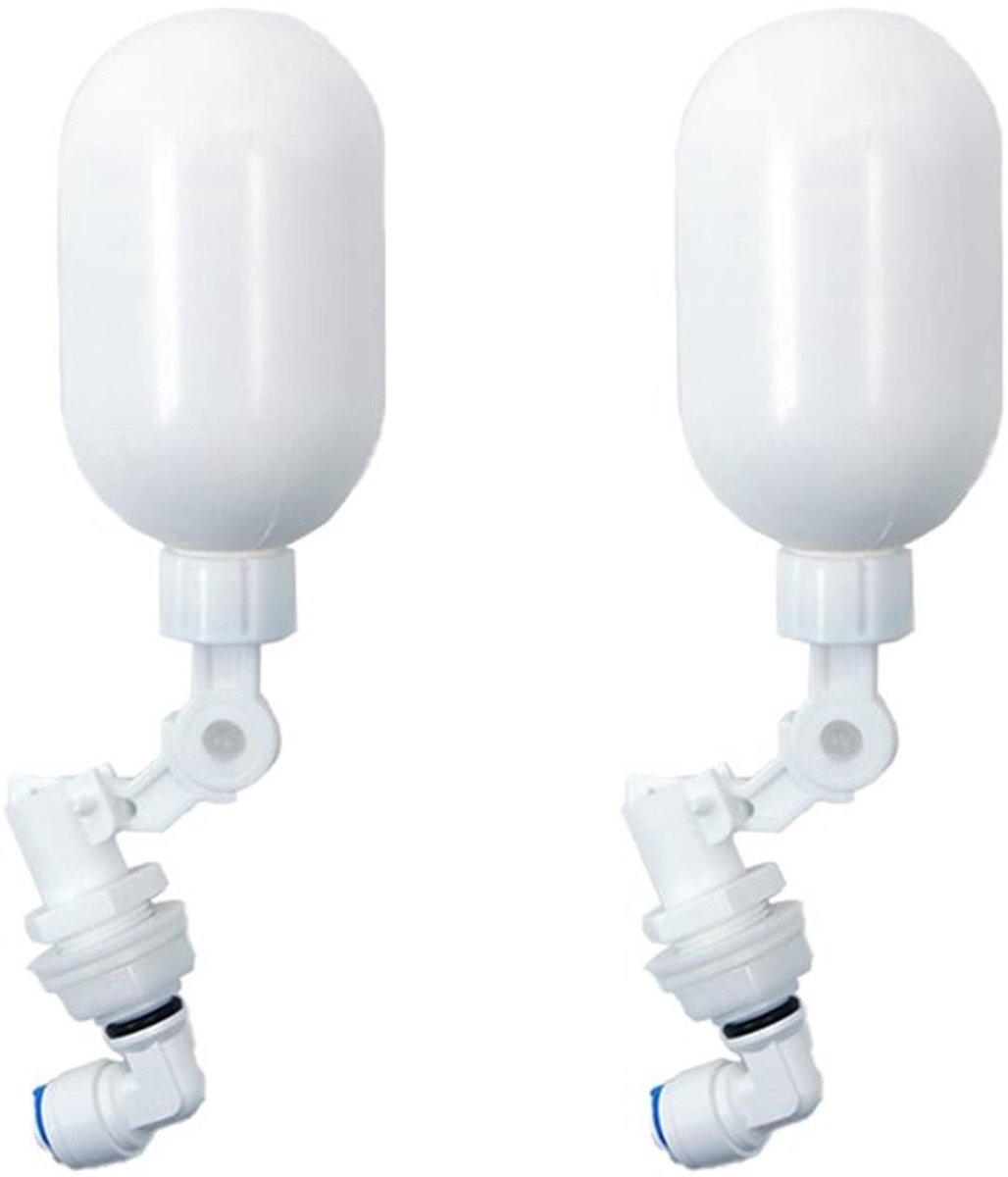 2 Stks Float Ball Valve Uitschakeling voor Automatische Waterkom Tankbevestiging met Verstelbare Arm voor Vijvers Vee Watertrog Aquaria Aquacultuur Hydrocultuur
