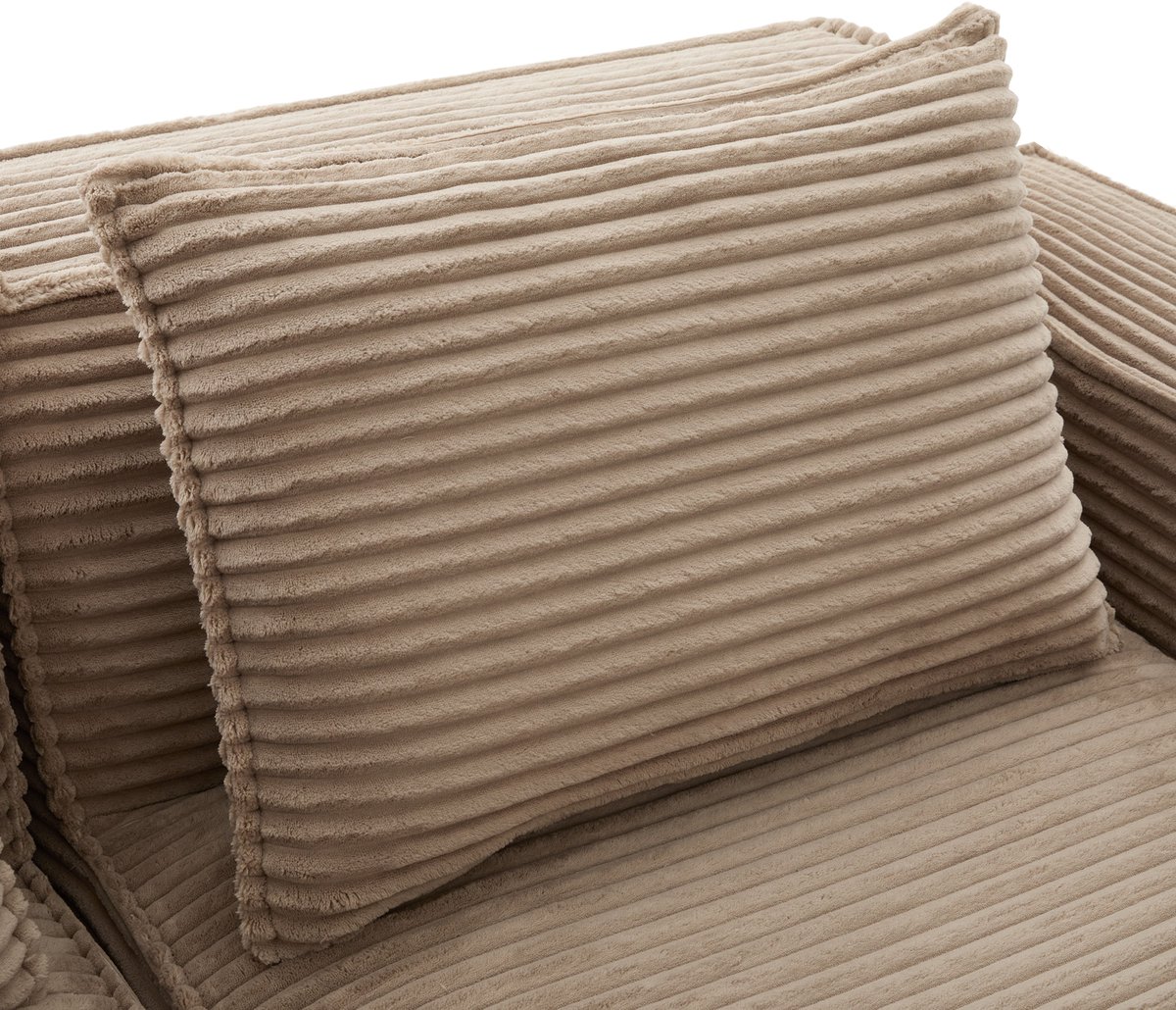 HAUSS SPOLE Zitbank - Modulaire 2-Zits Bank - Met Bekerhouders En Zijvakken - Voor Woonkamer, Balkon En Thuiswerkplek - Corduroy Khaki
