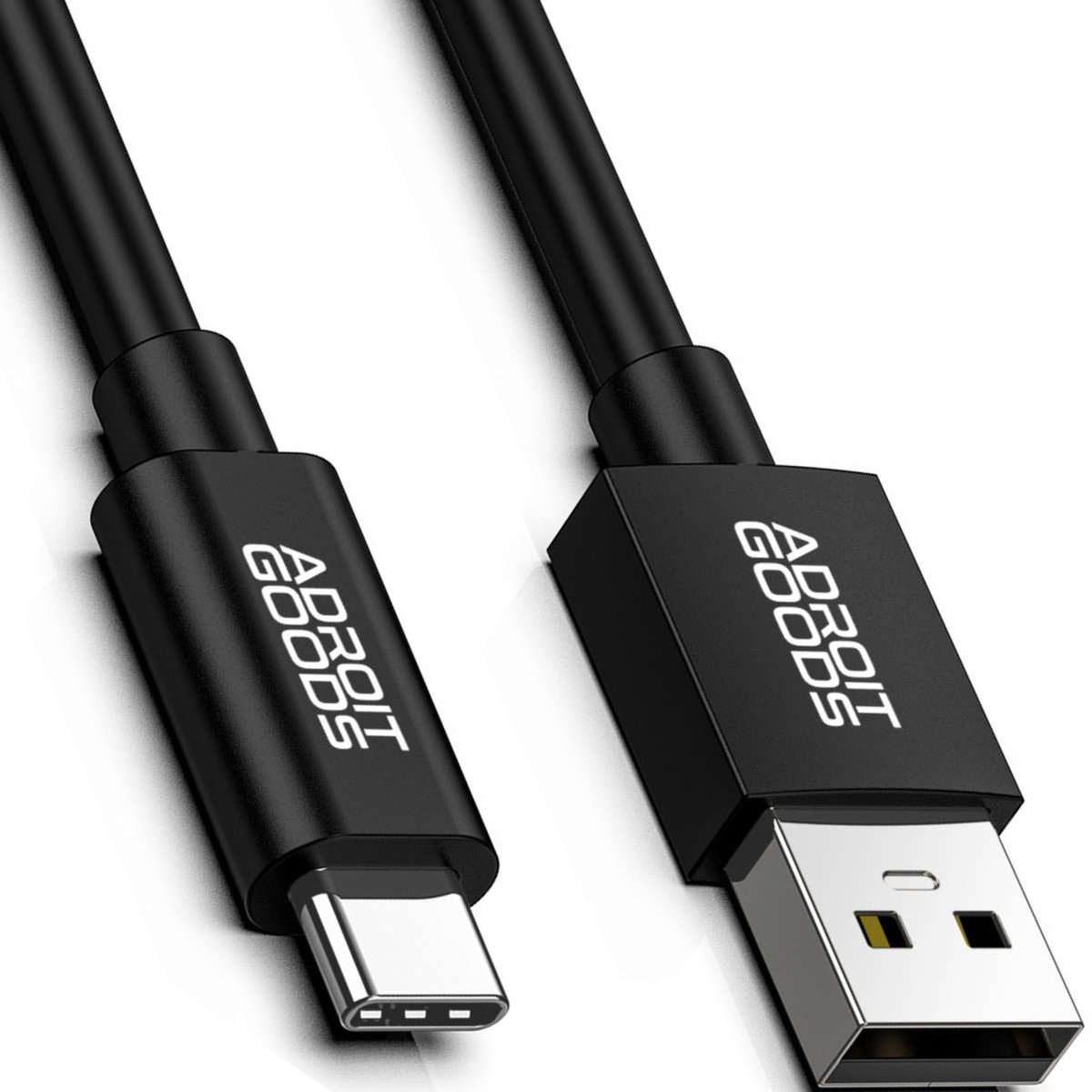 AdroitGoods USB-A naar USB-C Kabel 10Gbps 60W Snellader Data Kabel High Speed USB 3.2 Type-C Kabel Duurzaam Flexibel Premium Kwaliteit 0.5 m