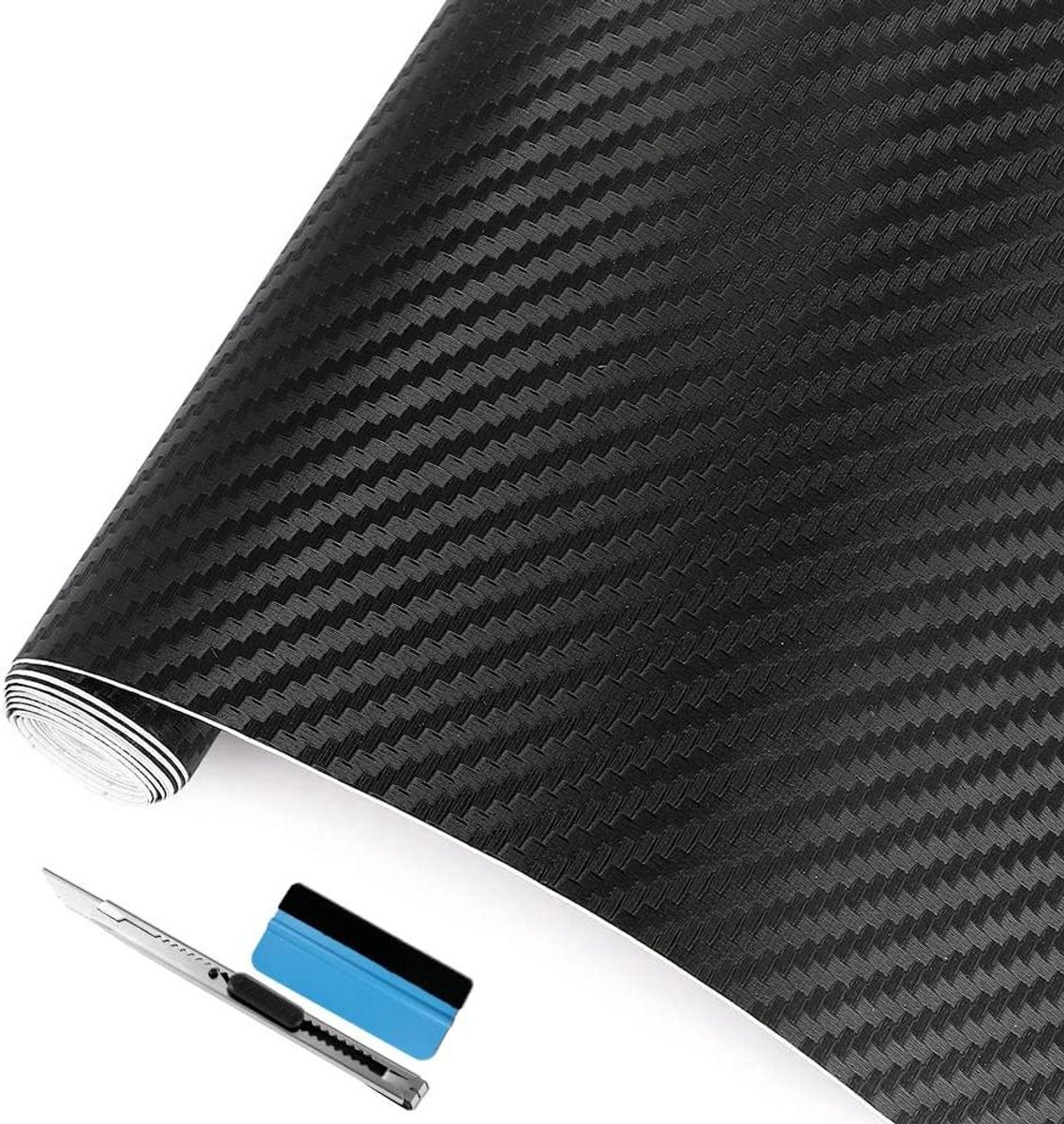 Carbon Fiber Vinyl Film - Zelfklevende Folie - Auto Styling - Luchtkanaal Ontwerp - 50 cm 