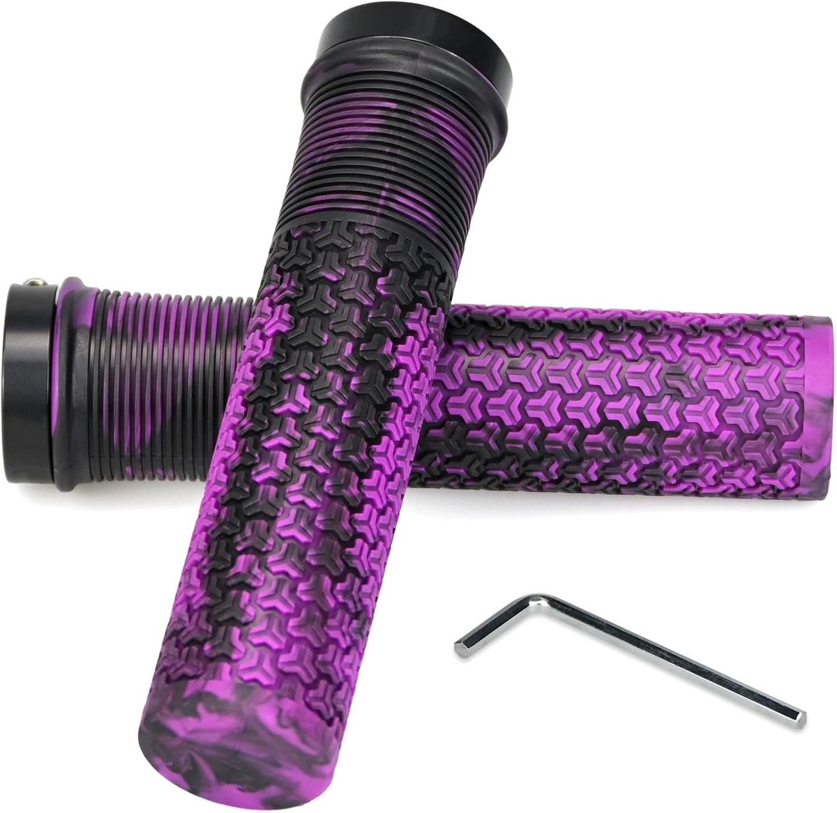 Stuurgrepen voor BMX en MTB, 22,2 mm, anti-slip lock-on, comfortabel en dempend, 1 paar