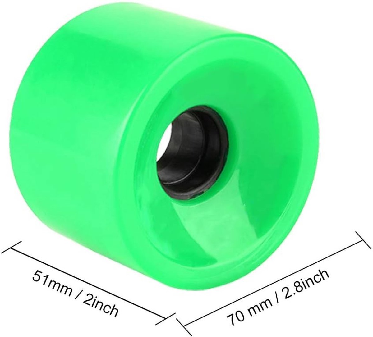 Skateboard wielen 70 x 51 mm voor longboard - duurzame polyurethaan wielset voor optimale grip en snelheid