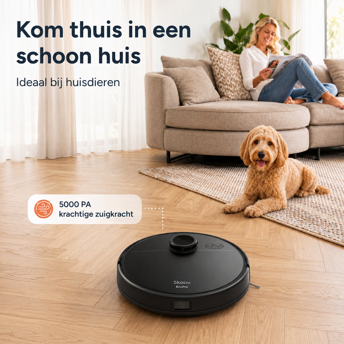 Skoov EcoPro Robotstofzuiger met Dweilfunctie Zwart 28W - afbeelding 2