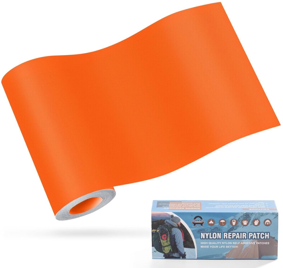 Reparatieset tentdoek - Oranje - 10 x 160 cm - Zelfklevende waterdichte nylon patch - Voor outdoor en kleding