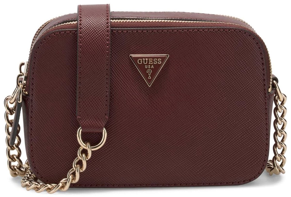 GUESS schoudertas Noelle II Crossbody Camera Bag Burgundy wijnrood