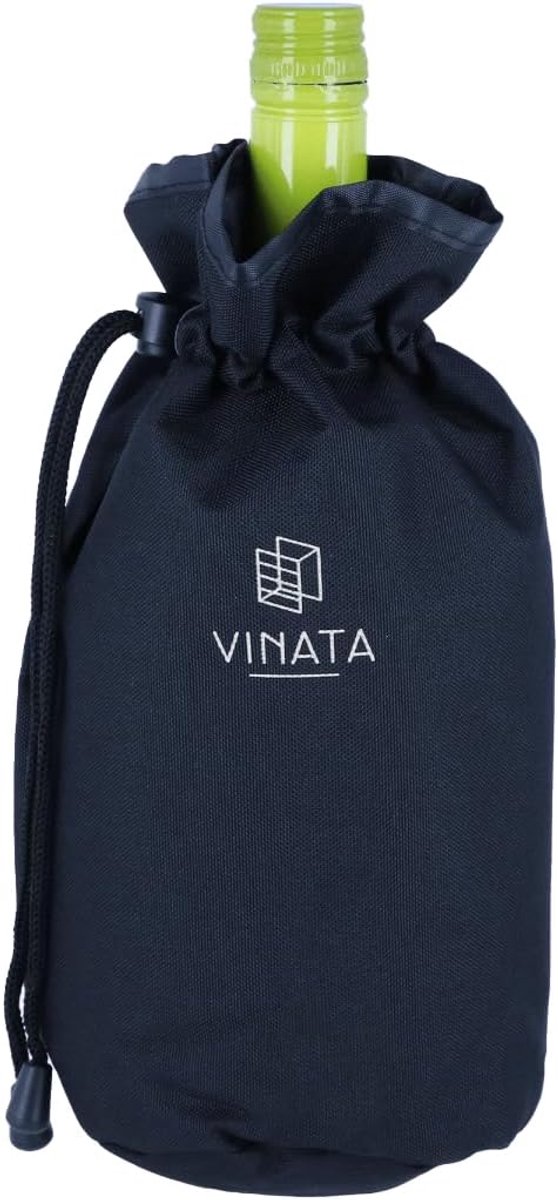Vinata Ripa coolbag - black - wine cooler rod - bottle cooler - cooler bottle - wine pourer - ShopVlot