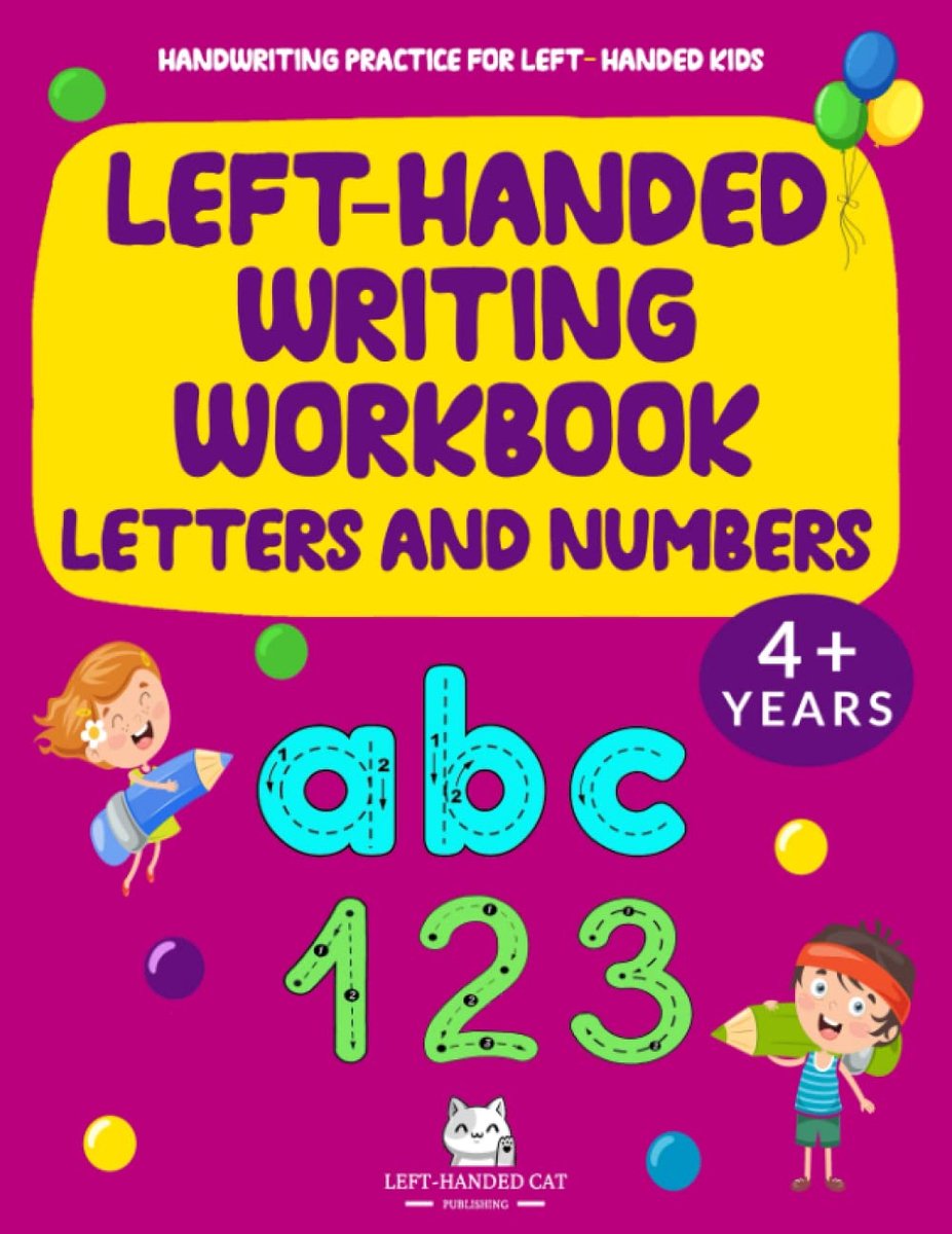 Handwriting Practice for Left Handed Kids: Left handed Writing Workbook. Letters and Numbers. 4+ Years. - ShopVlot