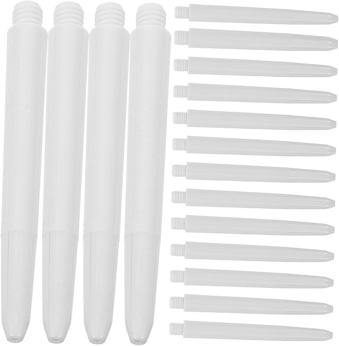 50 stuks nylon shafts met schroefdraaddesign, duurzame witte dartschachten van nylon voor verbeterde soft- en stalen - ShopVlot