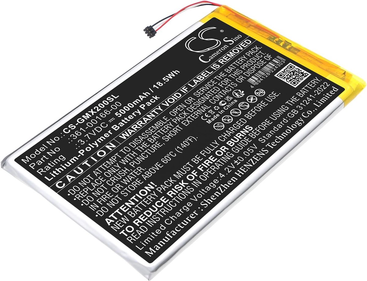 Replacement battery compatible with Garmin Zumo XT2 PN: 361-00166-00 5000mAh / 18.5Wh - ShopVlot