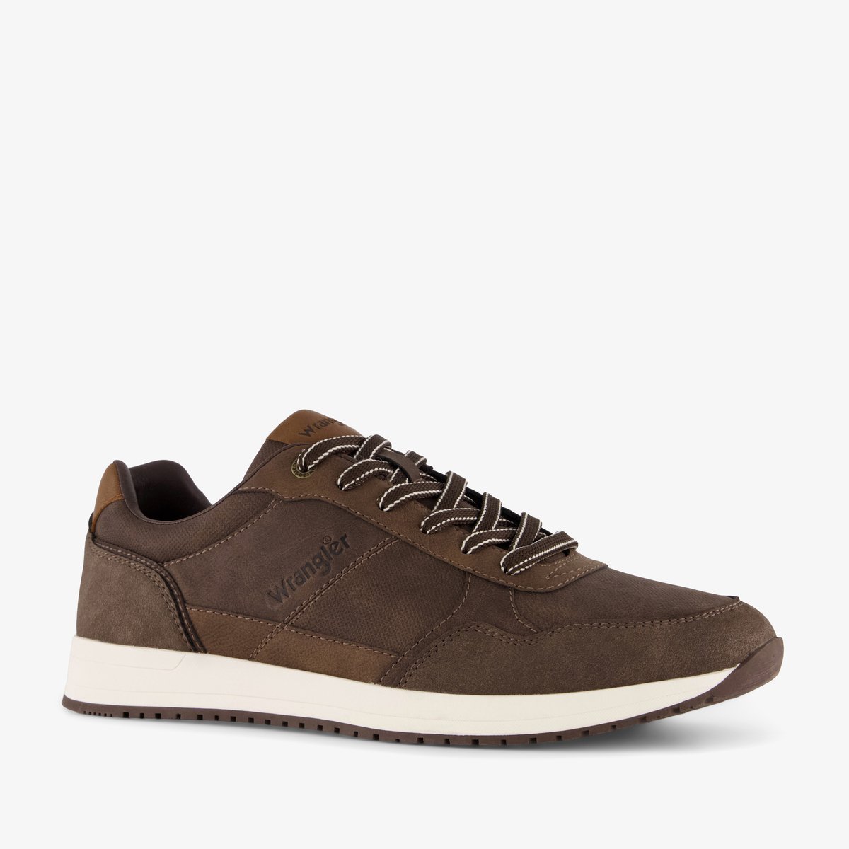 Wrangler heren sneakers bruin - Maat 40 - Uitneembare zool