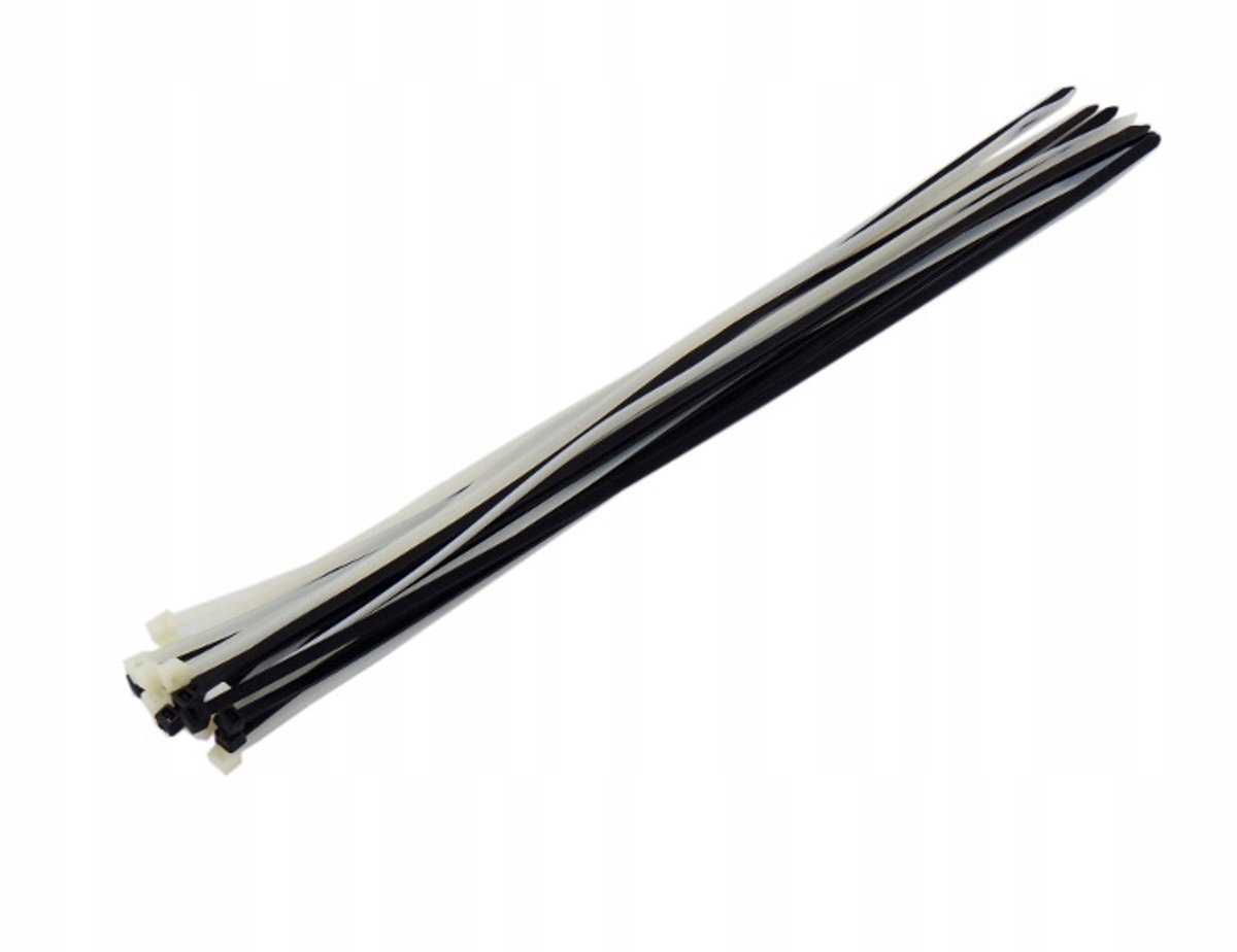 20 kabelbinders 40cm - Zwart & Wit