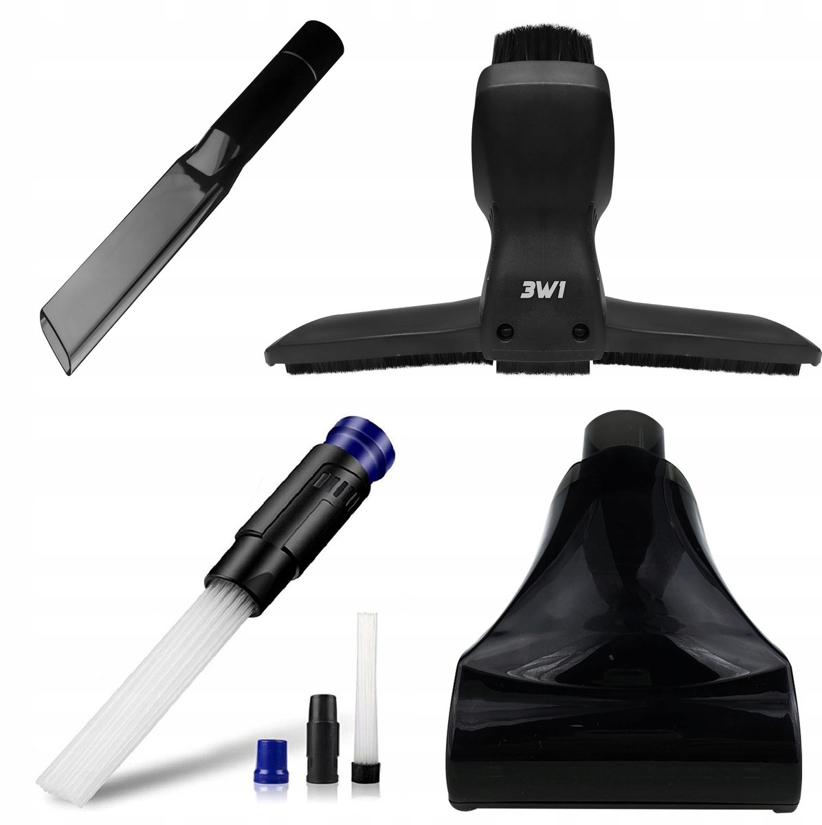 Universele Auto Stofzuigerborstel Set - 4 Delig