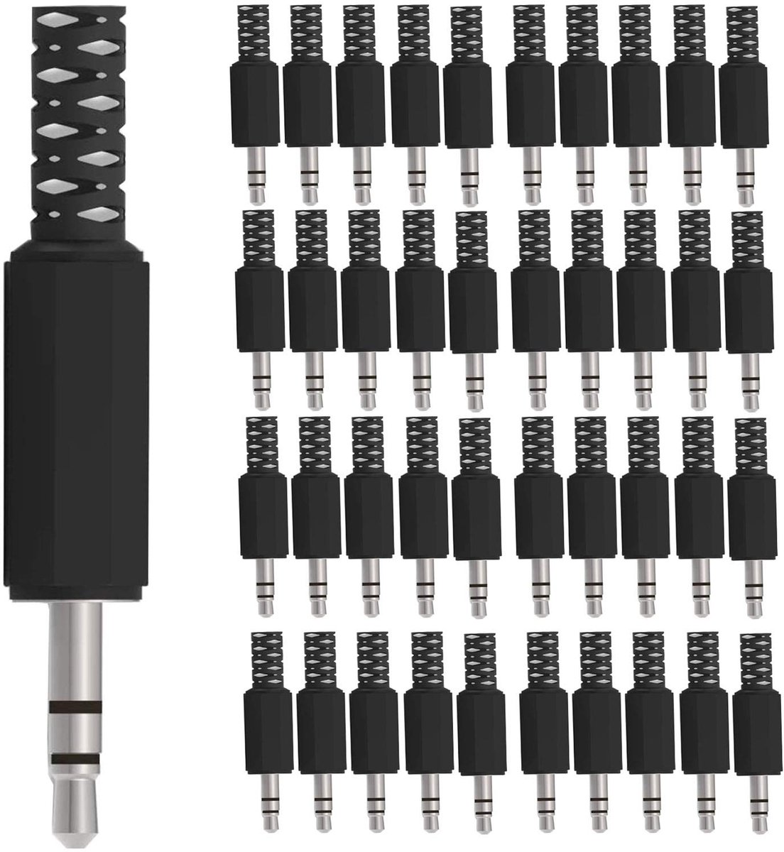 3.5mm audio jack connector - 40-pack - soldeertype - perfect voor het repareren van koptelefoon kabels - ShopVlot