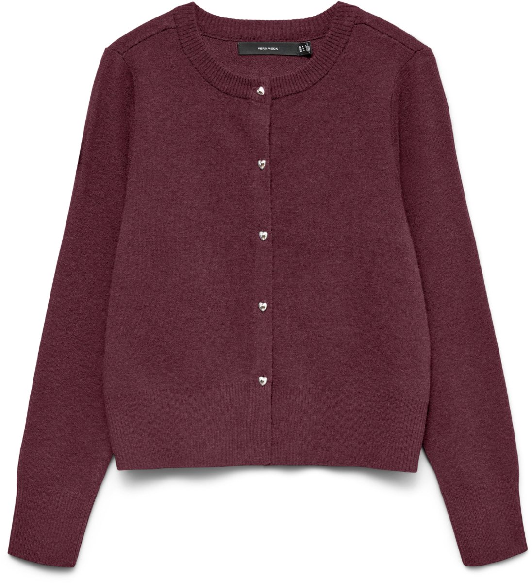 Vero Moda Vest Vmkacy Ls O-neck Cardigan 10334916 Windsor Wine Dames Maat - S