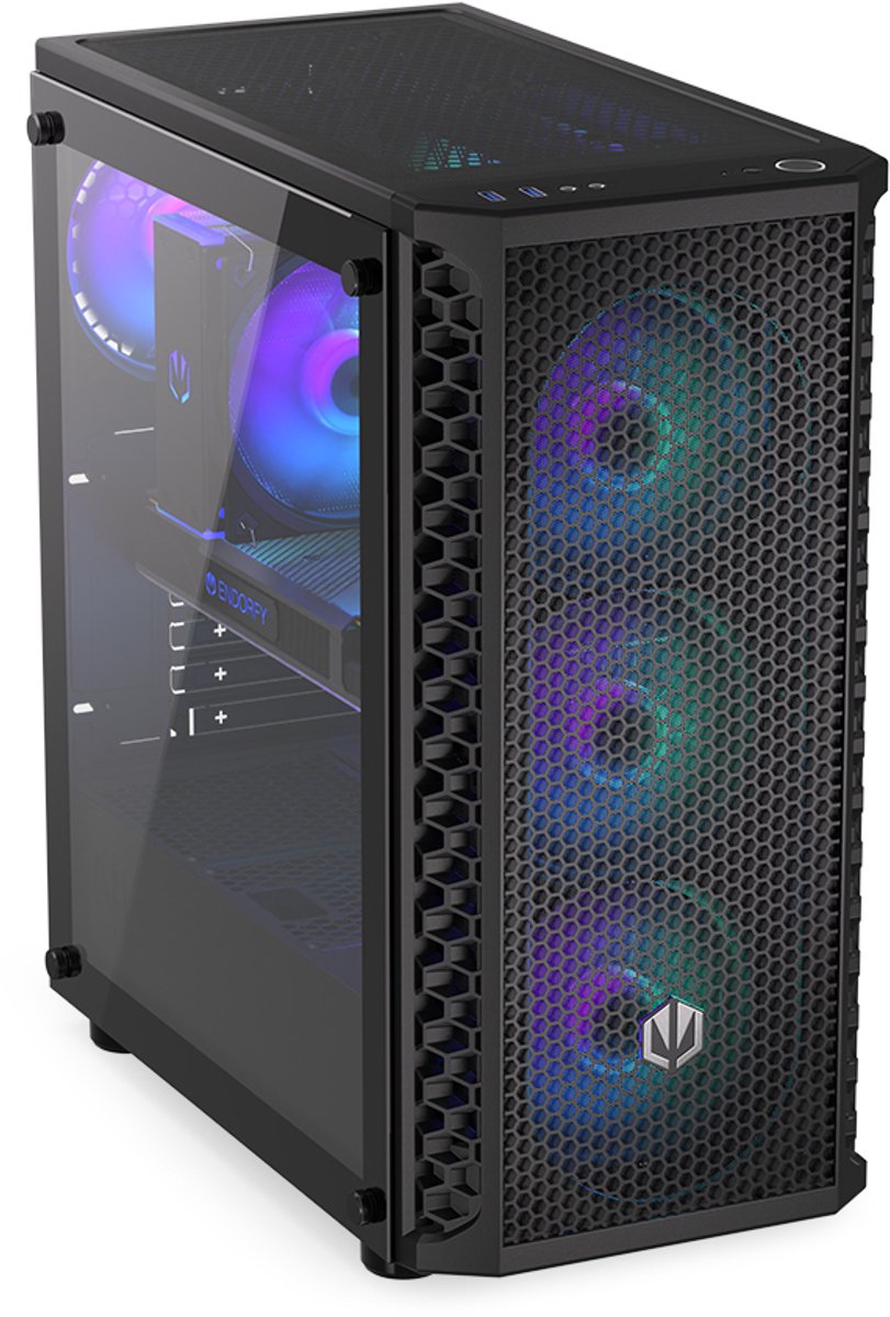 ATX/mATX Semi-toren doos Endorfy Signum 300 ARGB Zwart Multi