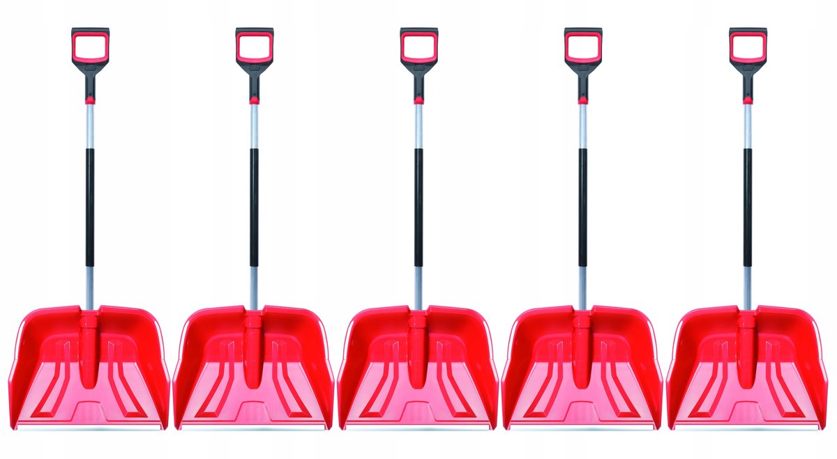 5x Stevige Sneeuwschop Schraper Rood 55cm x 136cm