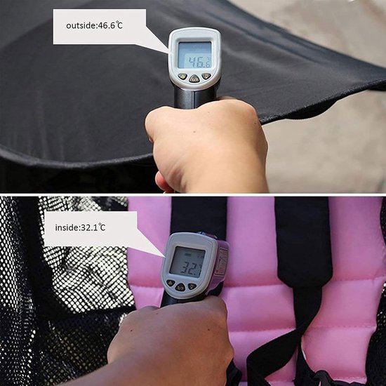 Kinderwagen zonnescherm - Zonnedoek Kinderwagen - Eenvoudig te bevestigen - Universeel zonnescherm voor kinderwagens - Zonnekap - Buggy accessoire - Zonnedoek buggy - Zonnedoek Wandelwagen van Deryan — afbeelding 2
