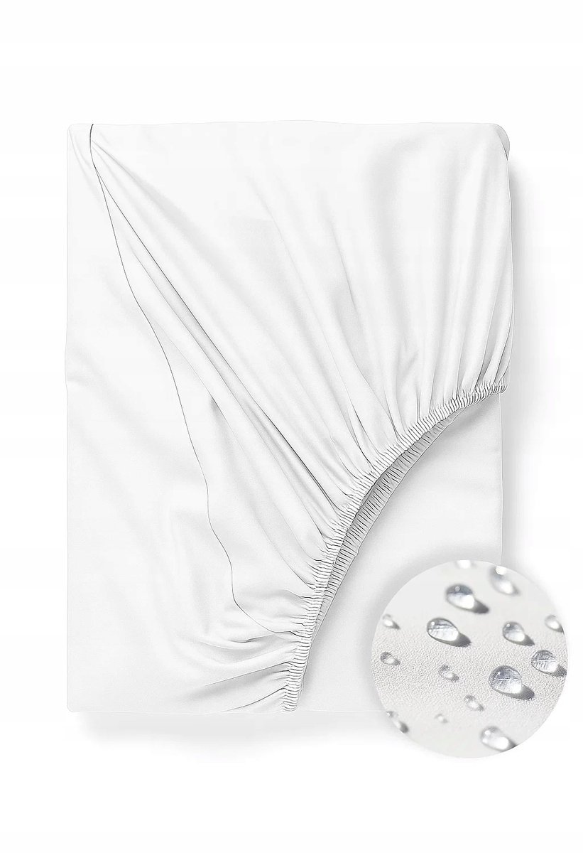 Waterdicht hoeslaken met elastiek - 90x200 cm - Wit