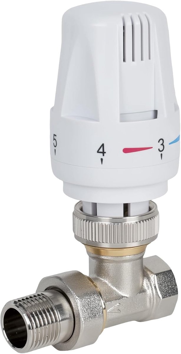 Thermostaatventiel G1/2 - Messing - Modern design - Nauwkeurige temperatuurregeling - ShopVlot
