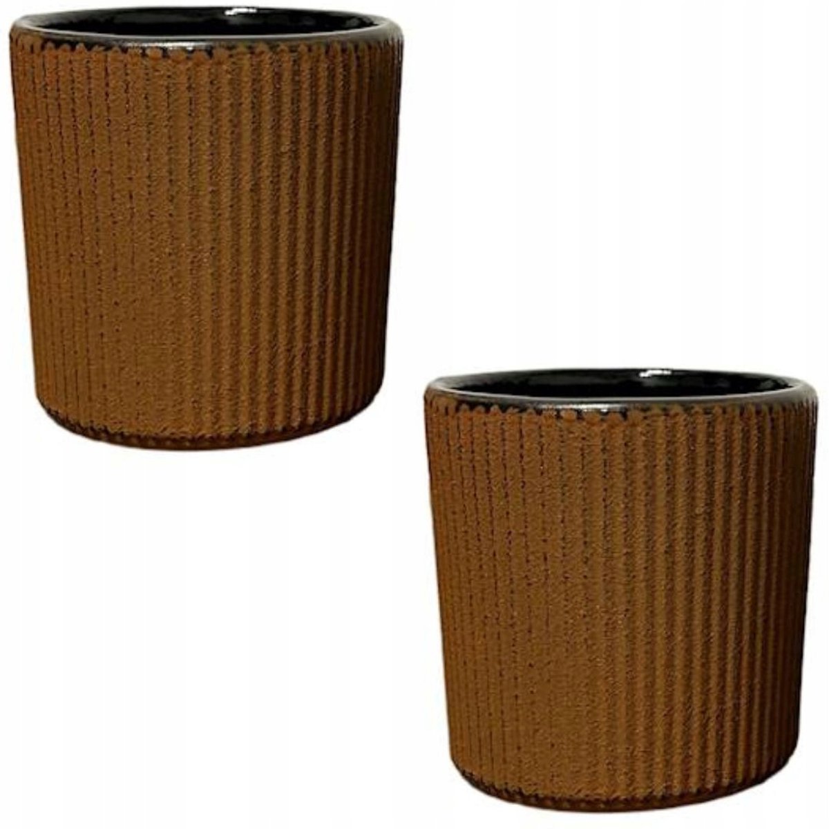 Set van 2 Gietijzeren Theekopjes - 100 ml - Handgeschilderd Design
