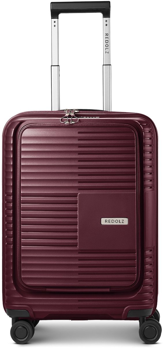 REDOLZ trolley met laptopvak Essentials 17 2.0 Trolley ( Exp. With Front Pocket ) Burgundy wijnrood 55cm