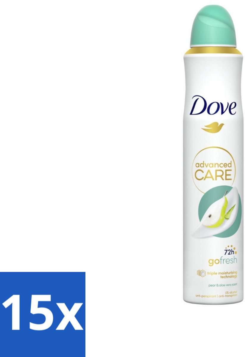 Dove Deodorant Spray - Peer & Aloë Vera - 200 ml - Bulkverpakking - 15 stuks