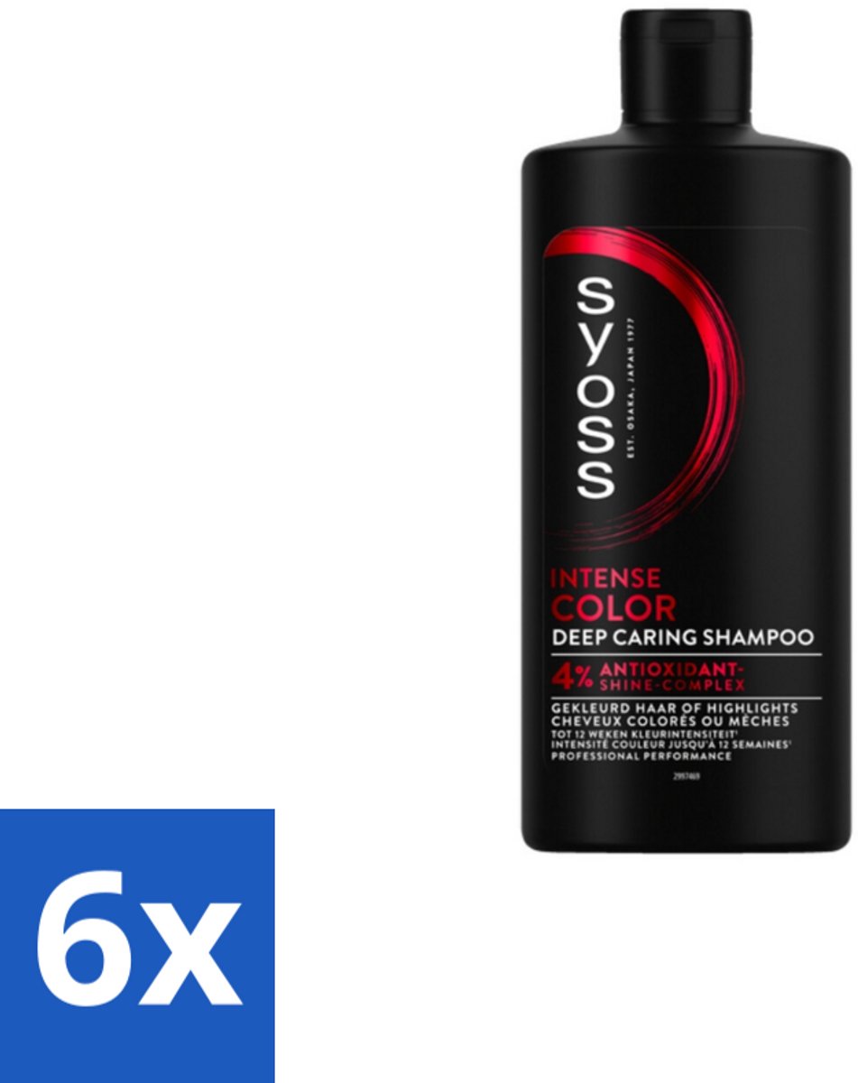 6 x SYOSS - Color 440 ml - Shampoo - Langdurige Styling - 440ml - Kleur Shampoo - Gekleurd Haar - Haarverzorging - Haarkleur Behoud - Anti-oxidanten