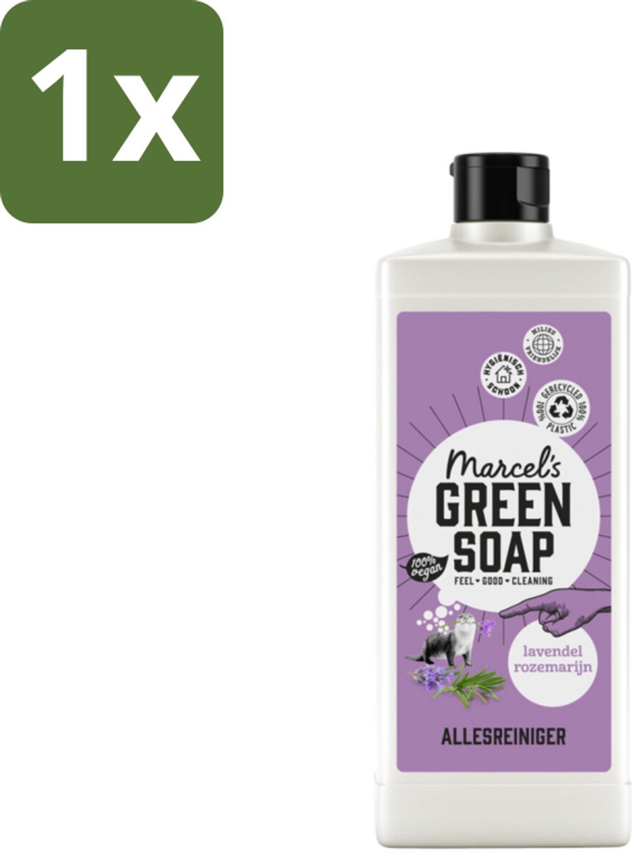 1 x Marcel's Green Soap - Allesreiniger - Lavendel & Rozemarijn - Natuurlijk & effectief - 750 ml - Allesreiniger - Natuurlijke Reiniger - Vet Verwijderen - Vuil Verwijderen - Milieuvriendelijke Reiniger
