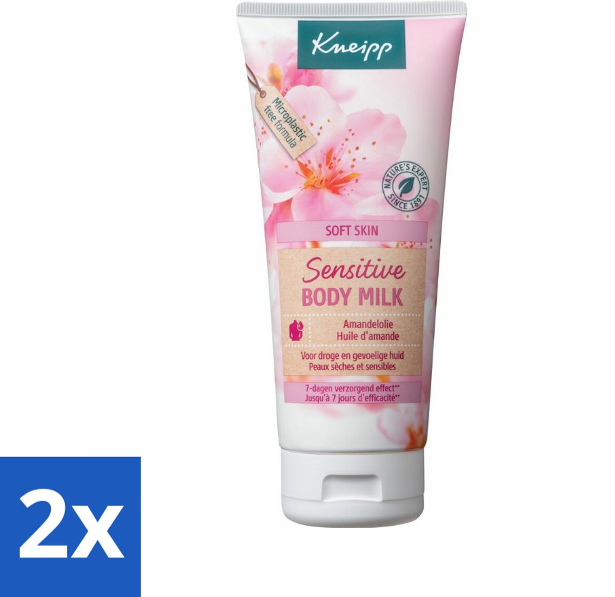 2 x Kneipp - Body lotion - Soft Skin - Amandelbloesem - 200 ml - Lichaamslotion - Gevoelige Huid - Droge Huid - Natuurlijke Ingrediënten - Amandel