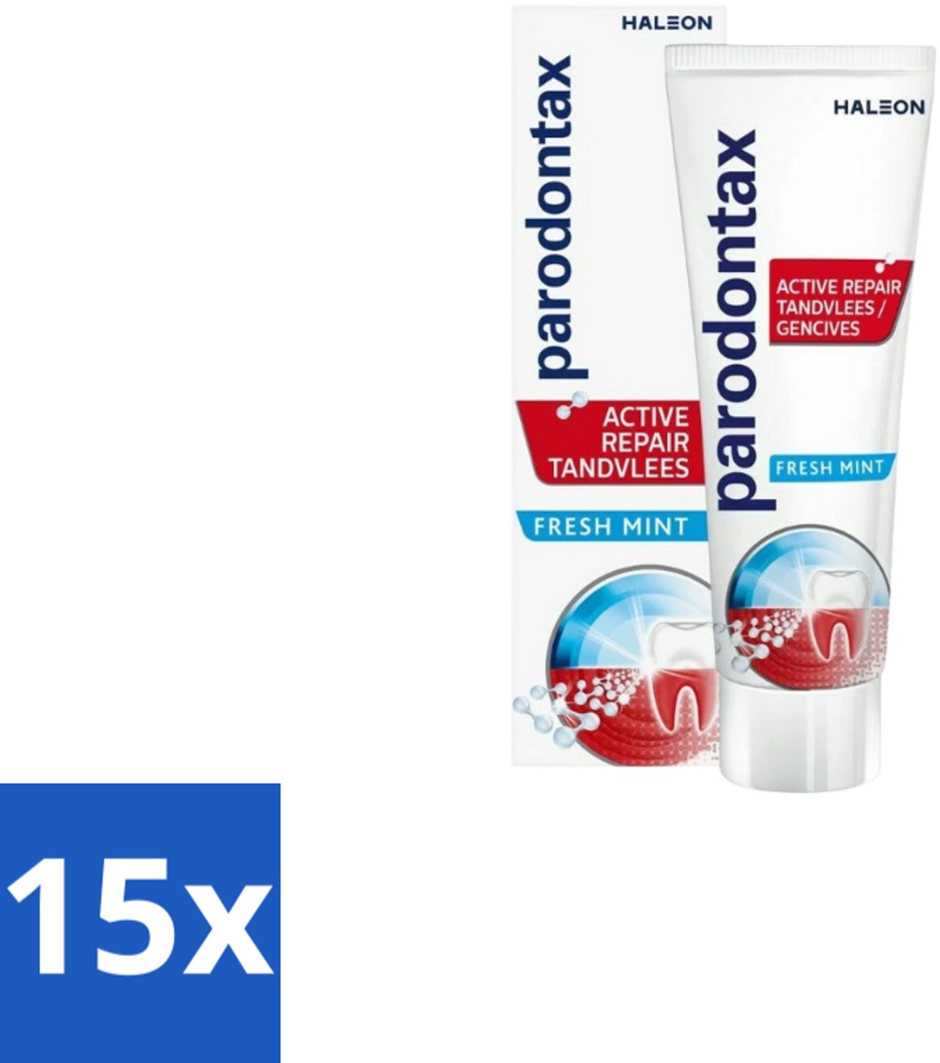 Parodontax - Tandpasta - Active Repair Tandvlees - Fresh Mint - 75 ml - Bulkverpakking - 15 stuks