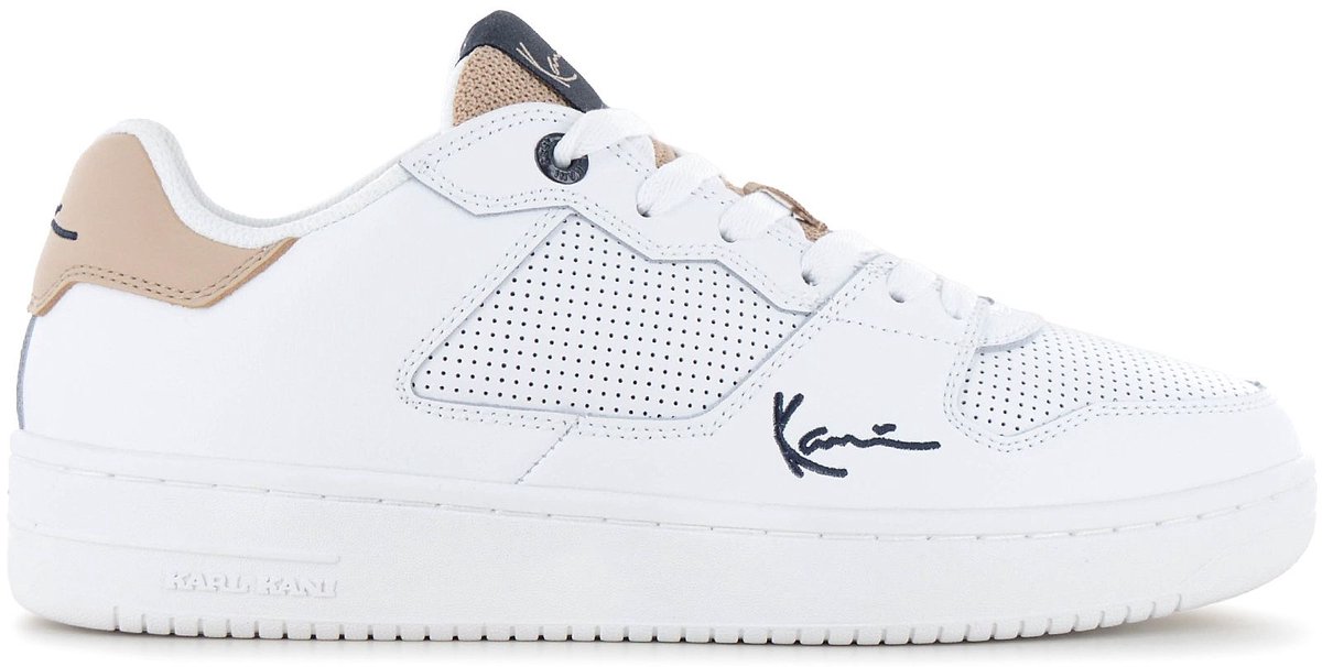 KARL KANI 89 Premium - Heren Sneakers Schoenen Leer Wit 1080970 , Maat: EU 45
