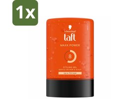 1 x Taft - Maxx Power 8 - Styling Gel - Langdurige fixatie - 300 ml - Styling Gel Voor Mannen - Langdurige Fixatie - Hold Level 8/15 - Haar Fixatie - Stijl Voor Korte Kapsels