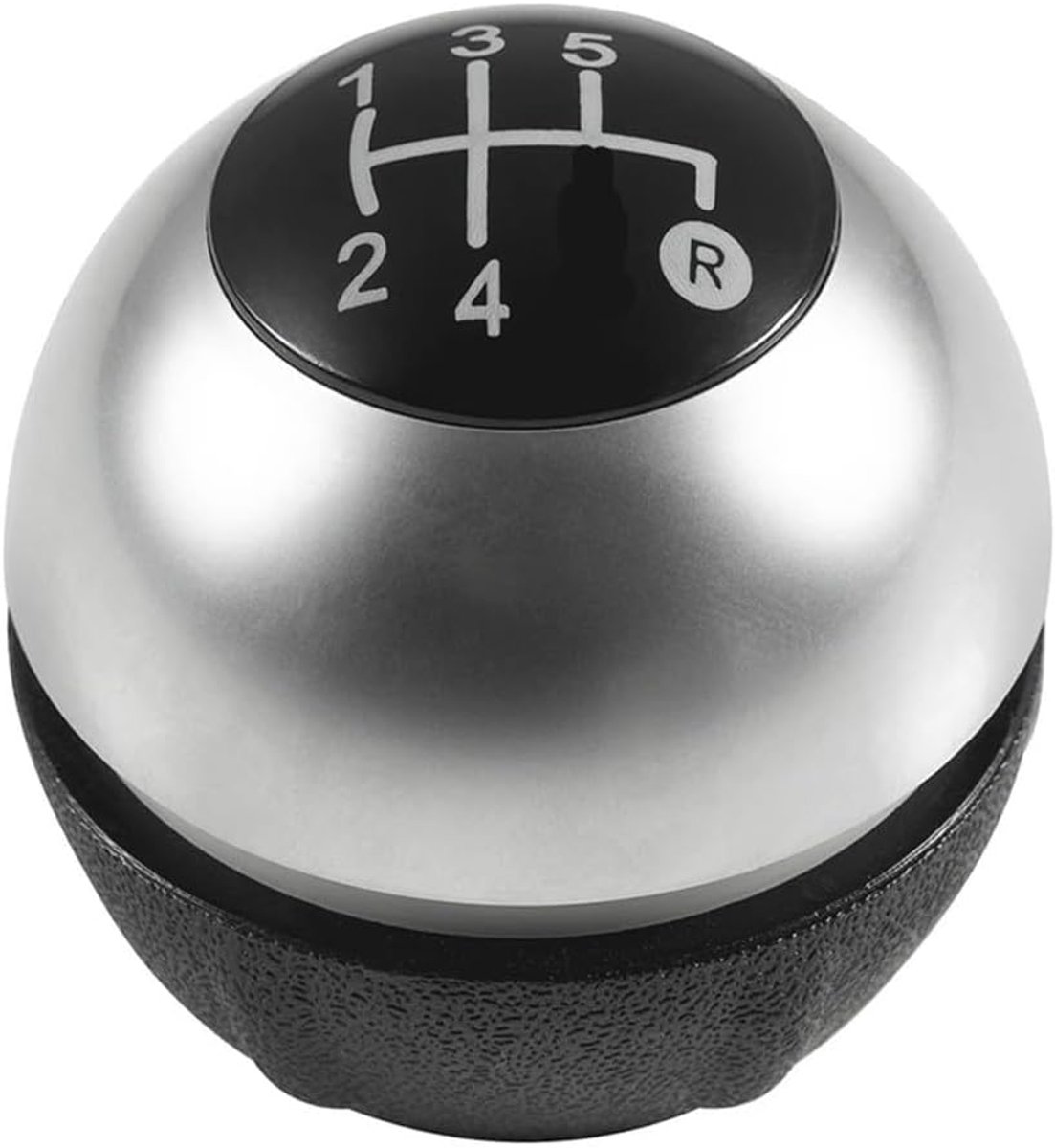 Versnellingspookknop 5/6 versnellingen - zilver - luxe uitstraling - speciaal voor Fiat 500/500C 2007-2018 - ShopVlot
