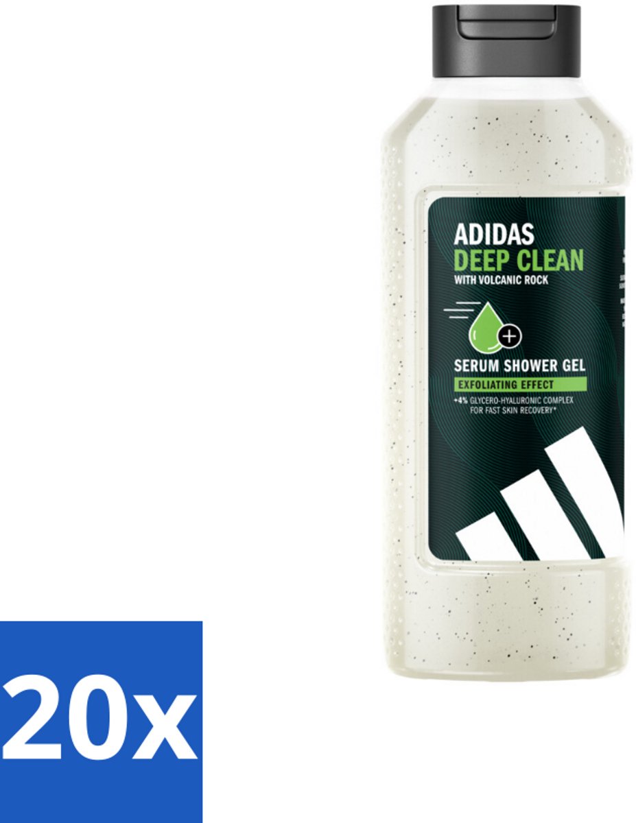 Adidas – Douchegel – Active Skin & Mind Deep Clean – 400 ml - Bulkverpakking - 20 stuks
